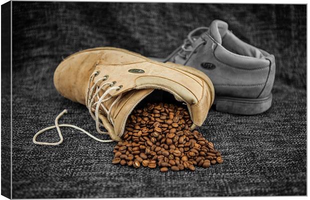 Coffee Shoe Canvas Print by David Pacey
