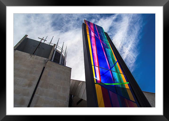 Stained glass at Metropolitan cathedral Framed Mounted Print by Jason Wells