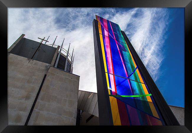 Stained glass at Metropolitan cathedral Framed Print by Jason Wells