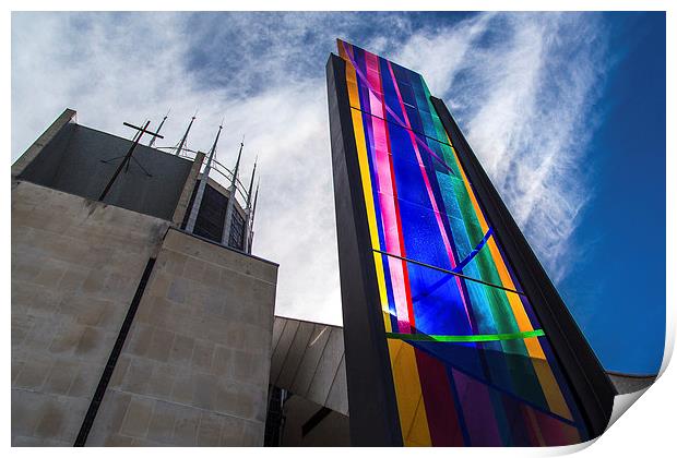 Stained glass at Metropolitan cathedral Print by Jason Wells