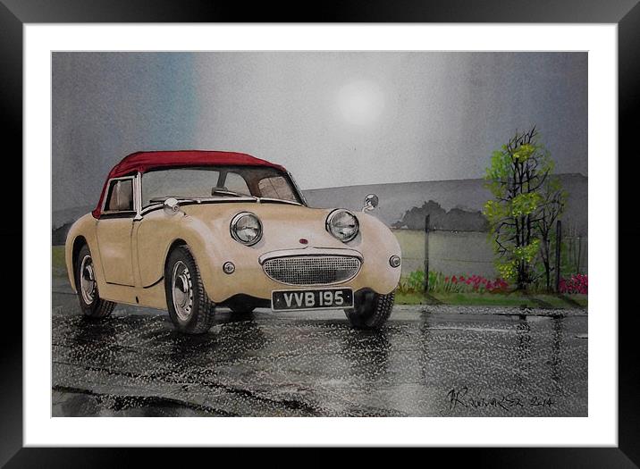 And the rain keep pourin down Framed Mounted Print by John Lowerson