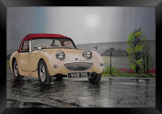 And the rain keep pourin down Framed Print by John Lowerson