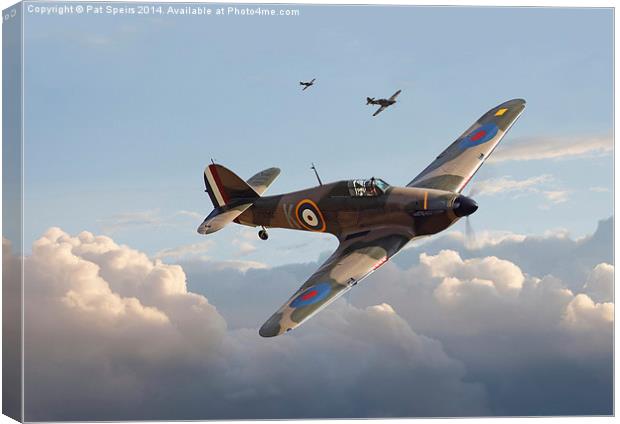 Hurricane - Fighter Sweep Canvas Print by Pat Speirs