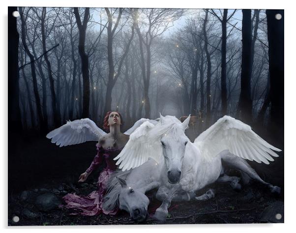 Saved by an Angel Acrylic by Debra Kelday