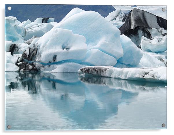 glacial ice lake Acrylic by ian morris