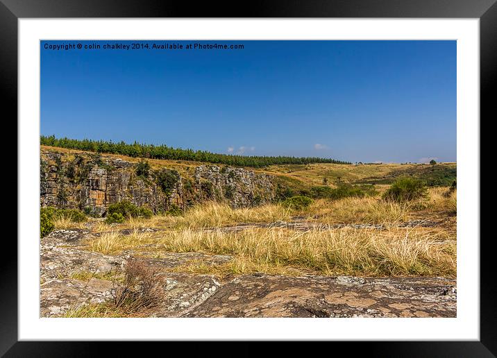 Landscape near Graskop, South Africa Framed Mounted Print by colin chalkley