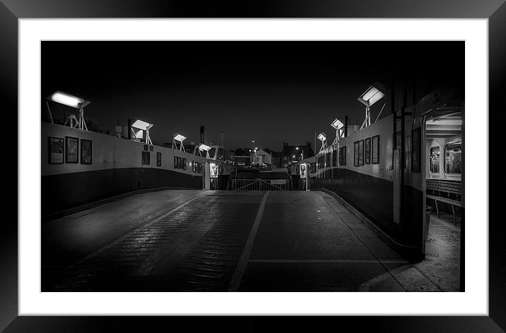 The late Night Ferry Framed Mounted Print by Ian Johnston  LRPS