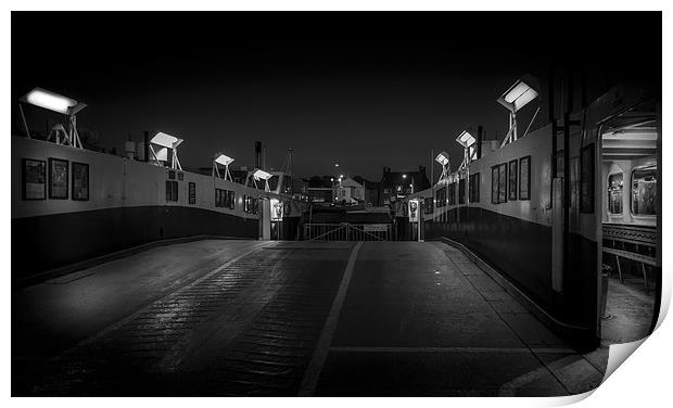 The late Night Ferry Print by Ian Johnston  LRPS