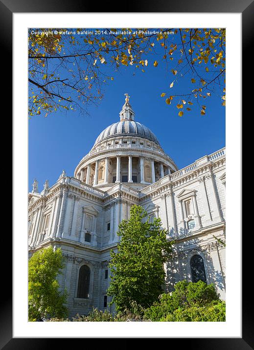St Pauls Cathedral, London, UK Framed Mounted Print by stefano baldini
