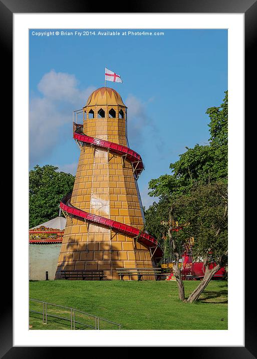 Helter skelter fair ground ride Framed Mounted Print by Brian Fry