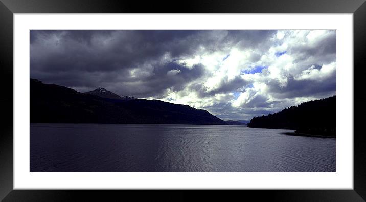 JST3029 Storm clouds Loch Long Framed Mounted Print by Jim Tampin