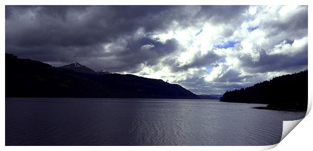 JST3029 Storm clouds Loch Long Print by Jim Tampin