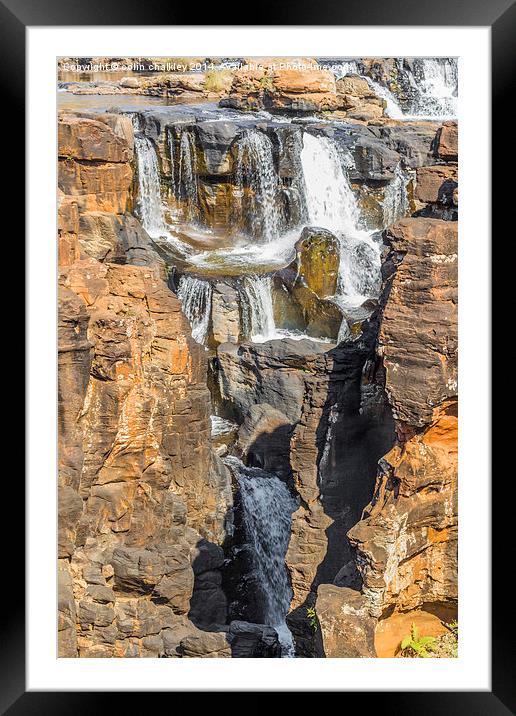 Upper Blyde Rver Canyon Waterfalls Framed Mounted Print by colin chalkley