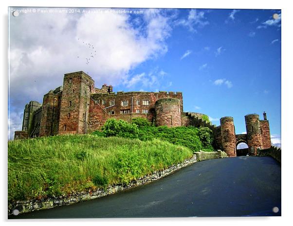 Bamburgh Castle Acrylic by Paul Williams
