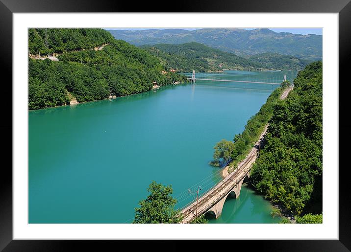 Bosnian River Framed Mounted Print by mirsad ibisevic