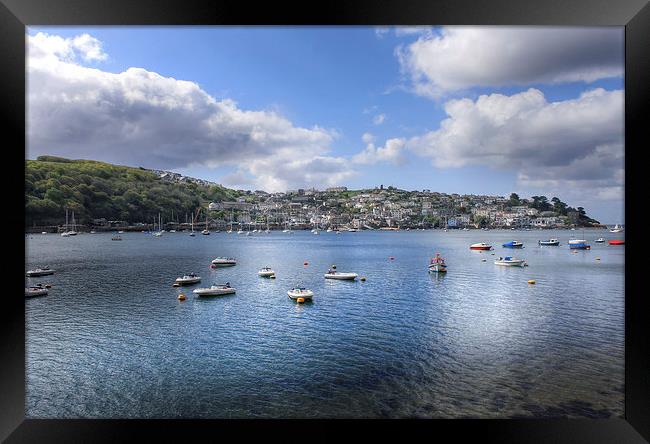 View to Polruan from Fowey Framed Print by Diane Griffiths