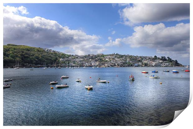 View to Polruan from Fowey Print by Diane Griffiths