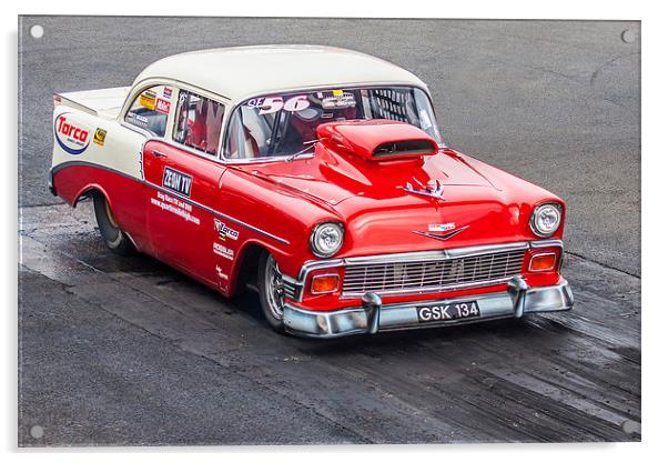 Chevrolet Bel Air Drag Racer Acrylic by Oxon Images