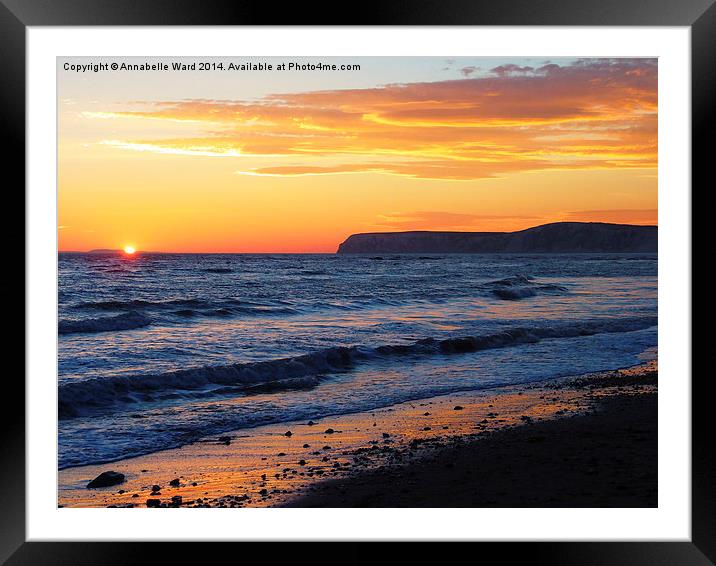 Sunset Shore. Framed Mounted Print by Annabelle Ward
