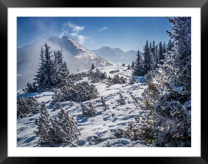 Alpine View, Planai, Austria Framed Mounted Print by Mark Llewellyn