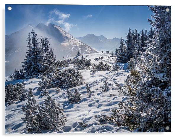 Alpine View, Planai, Austria Acrylic by Mark Llewellyn
