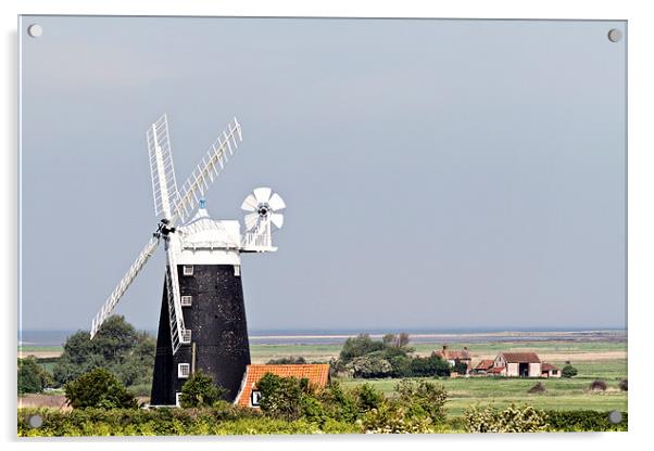 Tower Windmill Burnham Overy Acrylic by Paul Macro
