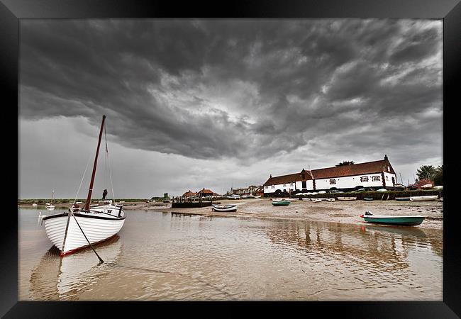 Burham Overy Staithe Storms Framed Print by Paul Macro