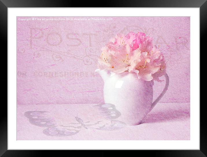 Soft and dreamy pinks Framed Mounted Print by Fine art by Rina