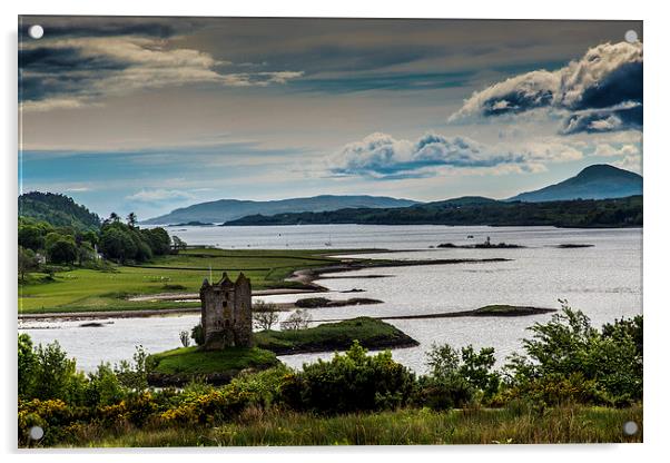 Castle Stalker, Appin, Scotland Acrylic by Christina Helliwell
