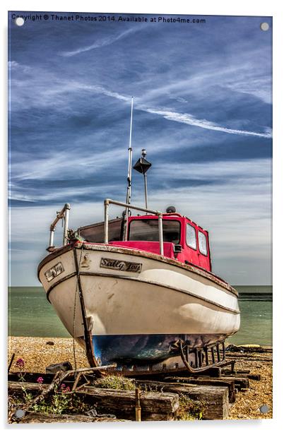 Boat on the beach Acrylic by Thanet Photos