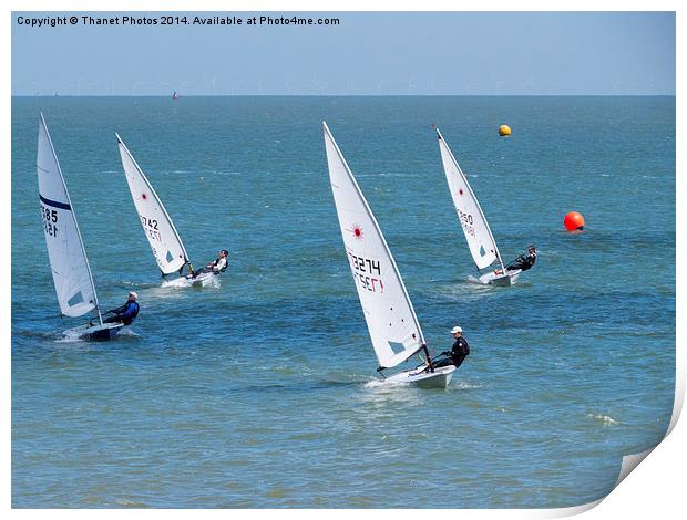 Dingy race Print by Thanet Photos