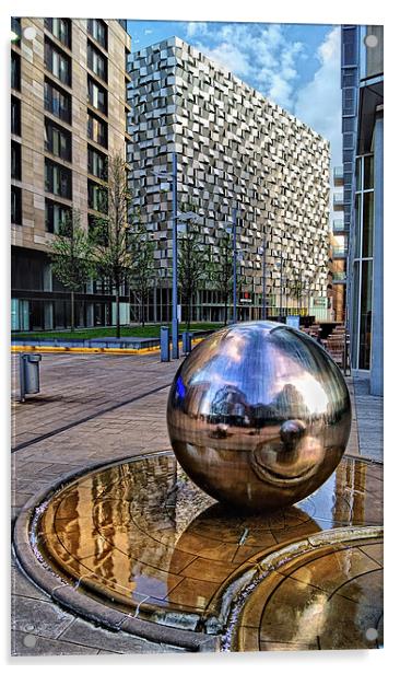 Millennium Square, Sheffield City Centre Acrylic by Darren Galpin