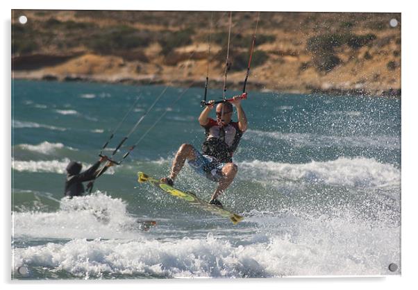 Wind Surf in Action Acrylic by Oliver Porter