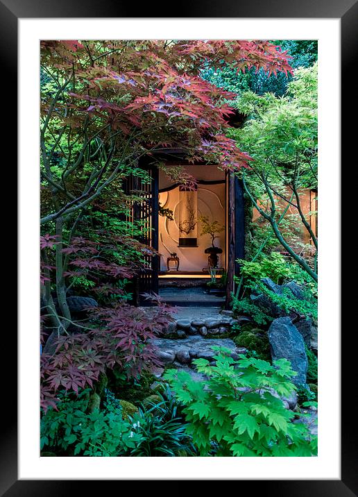 Japanese Garden Framed Mounted Print by Neal P