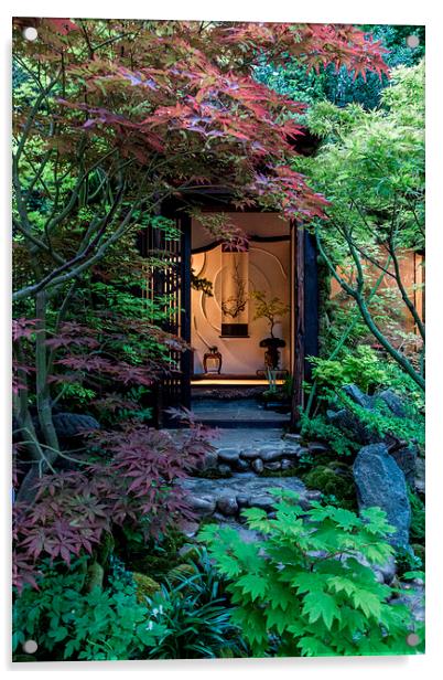 Japanese Garden Acrylic by Neal P