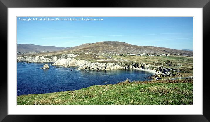 Ashleam, Dooega on Achill Island Framed Mounted Print by Paul Williams