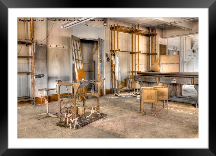 Abandoned Sewing Factory Framed Mounted Print by David Birchall