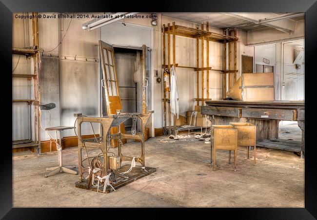 Abandoned Sewing Factory Framed Print by David Birchall