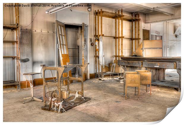 Abandoned Sewing Factory Print by David Birchall