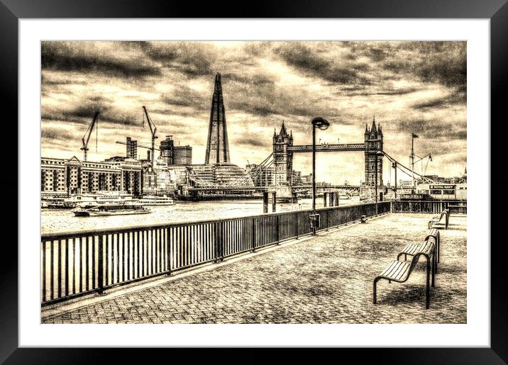 River Thames View Framed Mounted Print by David Pyatt