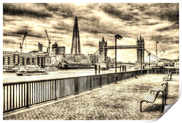 River Thames View Print by David Pyatt