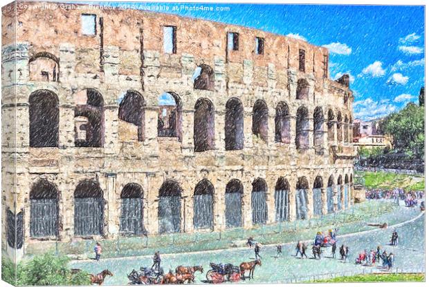 Colosseum, Rome Canvas Print by Graham Prentice