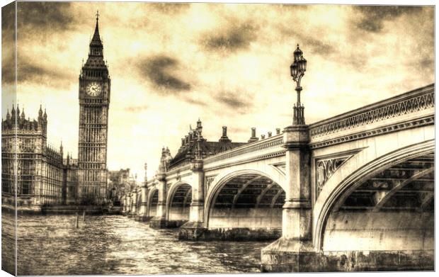 Westminster Bridge London Canvas Print by David Pyatt