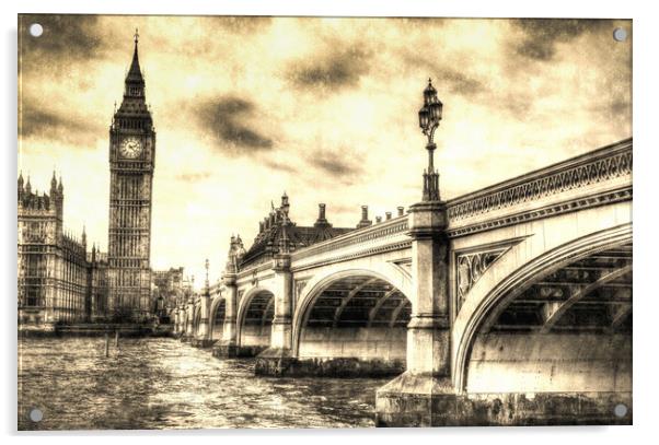 Westminster Bridge London Acrylic by David Pyatt
