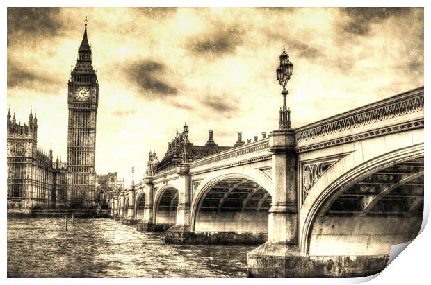 Westminster Bridge London Print by David Pyatt