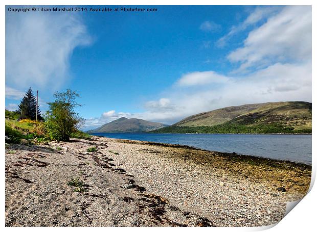 Loch Linnhe. Print by Lilian Marshall