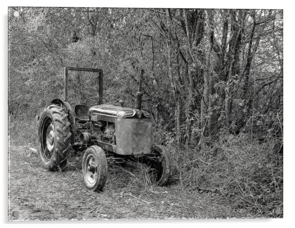 Little ol tractor Acrylic by Jon Mills