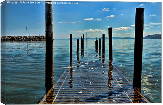 The vanishing pier at Rhos on Sea, Canvas Print by Frank Irwin