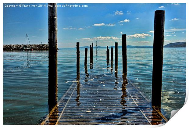 The vanishing pier at Rhos on Sea, Print by Frank Irwin