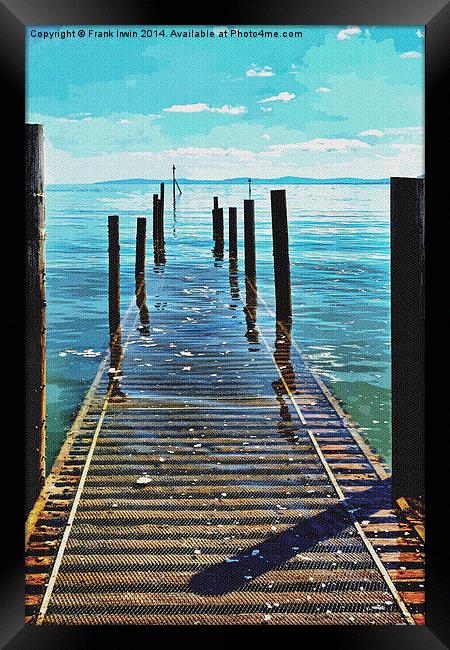 The vanishing pier at Rhos on Sea, Artistically po Framed Print by Frank Irwin